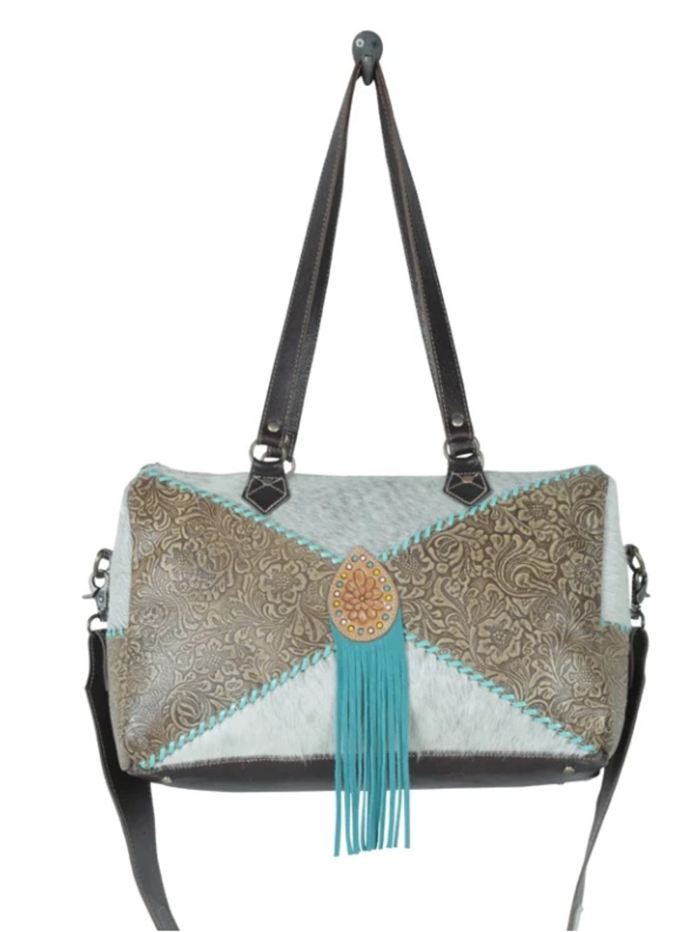 Myra Bags Azure Waterfall Hand-Tooled Bag
